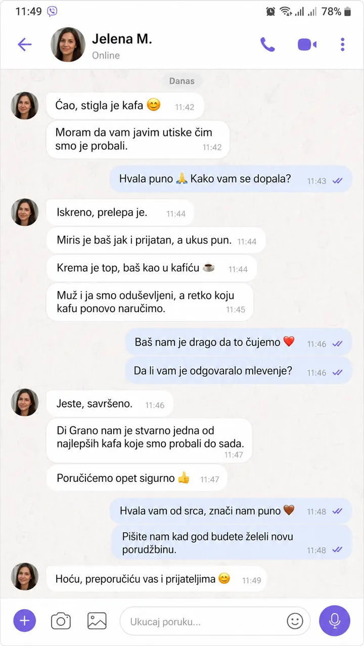 Viber recenzija kupca Jelena M.